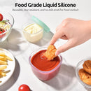 U-Taste 3oz 6oz Small Storage Containers: Food Grade Liquid-Silicone Freezer Box with Airtight Lid, Microwave Safe with Clear Measurements, Reusable for Meal Prepping Portion (Set of 4, Aqua Sky) by TinyTreasures Baby Boutique