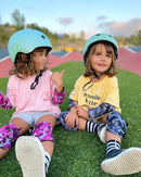 Soft-Style Kids Knee and Elbow Pads with Bike Gloves, Flexible Impact-Resistant Gear for Ages 2-11, Designed for Balance Bikes, Roller-Skating, and Skateboarding by TinyTreasures Baby Boutique
