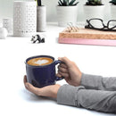 DISCOUNT PROMOS Ceramic Campfire Coffee Mugs 13 oz. Set of 10, Bulk Pack - Perfect for Tea, Espresso, Cappuccino, Hot Cocoa - Blue by TinyTreasures Baby Boutique