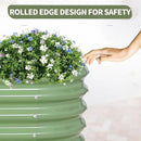 Galvanized Raised Garden Bed Outdoor- 2 Pcs Raised Beds for Gardening| Metal Planter Box, Steel Raised Garden Bed Kit with Gloves for Vegetables, Flower, Herbs (6x2x1.4FT, Green) by GreenHaven Gardens