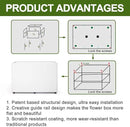 Planter Box Rectangular Block - 24×16×12IN Galvanized Steel Metal Long Box Planter Easy Installation Modern Outdoor Tall Planters All-Weather Use with Drainage Holes for Patio/Porch(White) by GreenHaven Gardens