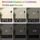 Peakeep Large Display Digital Alarm Clock for Bedrooms, Date Day of Week Temp Desk Table Clocks for Living Room Office, Dimmable Plug in Electric Clock, 5 Volumes, Loud, Auto DST by CozyNest Decor