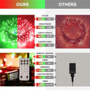 JMEXSUSS 200 LED Christmas String Lights Outdoor, Red & Green Christmas Lights Clear Wire, 11 Modes Connectable Twinkle String Lights Plug in for Christmas Halloween Garden Home Decorations by GreenHaven Gardens