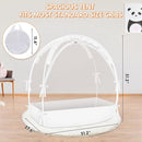 Crib Tent to Keep Baby from Climbing Out - Crib Net to Keep Baby in - Pop Up Breathable Cribs Cover - Canopy with Upgrade Strong Mesh and Durable Zipper (White, Lager) by TinyTreasures Baby Boutique