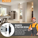 Magnetic Auto-Lock Invisible Door Lock - Single-Sided Hidden Design, Hidden Handle & Mini Keyhole, Aluminum Alloy for Bookshelf Doors/Invisible Doors/Secret Rooms (1, Silver) by TinyTreasures Baby Boutique