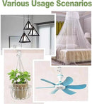 Ceiling Swag Hook Sets - Heavy Duty Hooks with Mounting Hardware for Hanging Plant, Ceiling or Extender Chains - Easy Install with Screws/Brackets (10 pcs - White) by GreenHaven Gardens