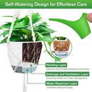 2 Pack Self Watering Hanging Planters Indoor Flower Pots, 6.5 Inch Hanging Pot Macrame Hanging Plant Holders with 2 Hooks Drainage Holes for Garden Home by GreenHaven Gardens