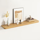 Rustic Elm Wood Floating Shelves for Wall Round Edge, 48"W x 9.2"D x 1.37"H, Set of 1 with Invisible Bracket, Wall Mounted Storage Shelves for Living Room Bedroom Kitchen Bathroom Decor, Natural by TinyTreasures Baby Boutique