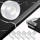 1.18 in x 16.4 FT,Clear Edge Corner Protector Baby Proofing with 6 Corners,Self Adhesive Protective Bumper Guards for Cabinet Door Desk Glass Table Bed Furniture,Kitchen Countertop by TinyTreasures Baby Boutique