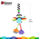 Sassy Boppin’ Birdie | Developmental Plush Toy for Early Learning | High Contrast | Attaches to Baby Gear for Travel | for Ages Newborn and Up (80660) by TinyTreasures Baby Boutique