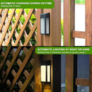 GOODFOEVER 4 Pack Solar Fence Lights Solar Post Accent Light/Wall Light for Outdoor, Yard, Fence, Porch and Garage, Body in Aluminum and Glass Waterproof by GreenHaven Gardens