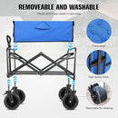 Beach Wagon with Big Wheels for Sand,Collapsible Folding All Terrain Utility Wagons Carts Foldable with Brakes for Sand Camping Sports Outdoor. by GreenHaven Gardens
