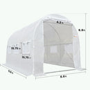 KING BIRD Premium 10x6.6x6.6FT Greenhouse for Outdoors, Large Walk-in Heavy Duty Galvanized Steel Frame, Mesh Door Screen Window Upgraded Zipper Tunnel Hoop for Garden Plant Winter, White by GreenHaven Gardens