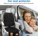 Car Seat Protector, 2 Pack Baby CarSeat Protector with Mesh Pockets & Non-Slip Backing 600D Durable Seat Cover Under Baby Child Car Seat, (Black, Standard) by TinyTreasures Baby Boutique