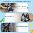 2025 New Safety Harness for Autism and Special Needs Child (3-6 yrs), Anti-Elopement Vest Harness with Light Reflector and Grab Handle for Active, Autistic ADHD Kids,Adjustable Tether Leash with Pouch by TinyTreasures Baby Boutique