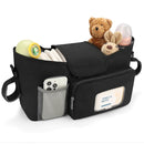 Accmor Universal Stroller Organizer with Insulated Cup Holder, Stroller Caddy Bag Accessories, Stroller Cup Holder Organizer for Uppababy Baby Jogger Britax Stroller, Black by TinyTreasures Baby Boutique