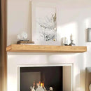 60x8x3 Fireplace Mantel - Handcrafted Hollow Rustic Solid Wood Wall Mounted Floating Shelf with Invisible Heavy Duty Wood Bracket (Natural Wood) by CozyNest Decor