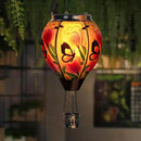 Butterfly Flower Solar Hot Air Balloon Lantern with Flame, Glass Balloon Lantern Outdoor Waterproof Lights, Hanging Solar Lights for Outside Garden Patio Porch Tree Yard Gift for Mom by GreenHaven Gardens