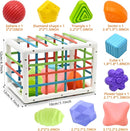 Baby Sensory Activity Toys for 1 Year Old Boy Girl Gifts, Sensory Shape Sorter Cube with Soft Textured Balls for 6 12 18 Months Infants Motor Skills Early Development, Toddlers 1 2 Birthday Gift by TinyTreasures Baby Boutique