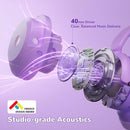 iClever BTH20 Active Noise Cancelling Headphones for Kids, 60H Play Time,Type C Fast Charging,Safe Volume 80dBA,Bluetooth5.4,Award-Winning Kids Headphones Wireless for iPad Tablet Airplane,Purple by TinyTreasures Baby Boutique