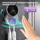 Toothbrush Holder and Cleaner Razor Holder and Dryer Auto Open/Close Cover Rechargeable Wall-Mounted Suitable for Most Toothbrushs by CozyNest Decor