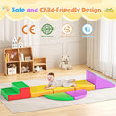 Lischwert Foam Climbing Blocks for Toddlers 1-3, 5pcs Foldable Soft Play Set with Crawling Exploration Toys - Indoor Infant Safe Blocks for Baby Gym & Toddler Playground by TinyTreasures Baby Boutique
