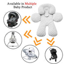 Pro Goleem Infant Car Seat Head Neck Body Support, Ultra-Soft Minky and Microfiber Newborn Car Seat Insert, Perfect for Car Seat, Stroller, 2-in-1 Reversible, for Boys and Girls, Gray by TinyTreasures Baby Boutique