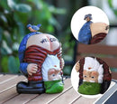 Garden Gnome Statue, Garden Decor,Gnomes Decorations for Yard, Funny Garden Bird Welcome Figurines for Outdoor Patio, Lawn, Yard Art Decoration ，Christmas Garden Gifts (Green) by GreenHaven Gardens