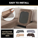 PrinceDeco Sectional Couch Covers 3 Pieces Velvet Sofa Covers L Shape Soft Couch Covers for Sectional Sofa Corner Sofa Cover Couch Cover for Dogs Washable (2 Seater + 1 Chaise,Taupe) by CozyNest Decor