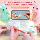 Crochetta Crochet Kit for Beginner, Crochet Starter Kit w Step-by-Step Video Tutorials, Crochet Kit for Beginners, Beginner Crochet Kit for Adults Kids Women Men Complete Kit Included (2 Dragons) by TinyTreasures Baby Boutique