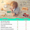 LOOIKOOS Toddler Musical Instruments Montessori Natural Wooden Percussion Instruments for Kids Preschool Educational Musical Toys Set for Boys and Girls with Storage Bag by TinyTreasures Baby Boutique