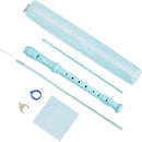 Recorder Instrument for Beginner Kids Adults,8-Hole Soprano Descant Recorder Music Flute with with Cleaning Rod & Leather Case For School Student Home Entertainment(2-Flash Woven Blue) by TinyTreasures Baby Boutique