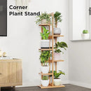 H HOMEXIN Bamboo Plant Stand Rack - Indoor & Outdoor Plant Stand 6 Tier 7 Potted Multiple Flower Planter Pot Holder Shelf Rack Display for Patio Garden Corner Balcony Living Room by GreenHaven Gardens
