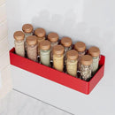 Magnetic Spice Rack for Refrigerator, Kitchen Organizer and Storage Shelf, Red (4 Pack)… by CozyNest Decor
