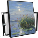 Landscape poster artwork art poster natural landscape painting reed marsh under the moonlight suitable for living room bedroom home wall by CozyNest Decor