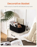 KALLAX Small Woven Basket, 13.5 x 9.5 x 5 Inches, Storage Basket for Organizing, Cute Small Rope Shelf Closet Cube Storage Bins Baskets for Shelves, Dog Toy Gift Baskets Empty, 3 Packs, Black by TinyTreasures Baby Boutique