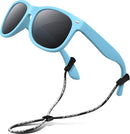 RIVBOS Kids Sunglasses Polarized UV Protection Flexible Rubber Glasses Shades with Strap for Boys Girls RBK004 by TinyTreasures Baby Boutique