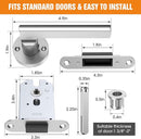 Magnetic Auto-Lock Invisible Door Lock - Single-Sided Hidden Design, Hidden Handle & Mini Keyhole, Aluminum Alloy for Bookshelf Doors/Invisible Doors/Secret Rooms (1, Silver) by TinyTreasures Baby Boutique