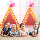 Windyun 6 Pack Kids Teepee Tent for Slumber Party Sleepover Tents for Girls Party with Air Mattress, Star Lights, Blankets Trays Sheets, Natural Cotton Toddler Play Teepee for Indoor Outdoor(Pink) by TinyTreasures Baby Boutique