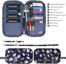 RFID Family Passport Wallet Holder Waterproof, Travel Document Organizer Credit Card Clutch Bag for Men Women by TinyTreasures Baby Boutique