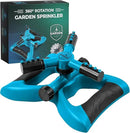 Joeys Sprinkler for Yard, Rotating Garden Sprinkler for Large Area Coverage, Lawn and Yard Sprinklers (Blue) by GreenHaven Gardens