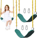 PACEARTH 2 Pack Swings Seats Holds 660lbs with 68.9 inch Anti-Rust Chains Plastic Coated 23.6 inch Tree Hanging Straps and Locking Buckles Playground Swing Set Accessories Replacement - Green by TinyTreasures Baby Boutique