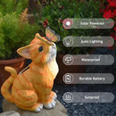 Cat Garden Figurines Outdoor Decor Solar Statue with LED Lights for Patio Lawn Yard Art Decoration Housewarming Garden Gift by CozyNest Decor