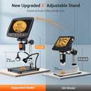 Digital Microscope with 7" LCD Screen,1500X Magnification Soldering Microscope with HDMI,Coin Microscope with 12MP Image Sensor,Windows/Mac/TV Compatible（32GB Card） by TinyTreasures Baby Boutique
