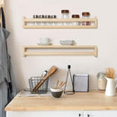 Fun Memories Nursery Book Shelves - Rustic Natural Solid Wood Floating Bookshelf for Kids - Wall Book Shelves for Kids Room (Natural, 32inch - 4P) by TinyTreasures Baby Boutique
