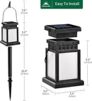 GIGALUMI Solar Lanterns Outdoor Waterproof, 4 Pack Hanging Solar Lanterns for Outside, Flame Effect Outdoor Lights for Pathway, Garden, Patio, Lawn, Porch, Gazebo, Tent, Tree, Yard(Flickering Lights) by GreenHaven Gardens