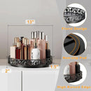 Lazy Susan Turntable Organizer, 13 inch Large Rotating Spice Rack Lazy Susan for Dining Table Top Cabinet Countertop Pantry Kitchen Cupboard Bathroom Black by CozyNest Decor
