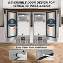 Commercial Under Counter Ice Maker Machine - 120 LBS/Day, Built in Installation, Auto-Clean,Reversible Door, Built 25LBS Ice Storage, Stainless Steel Ice Machine for Home & Business Outdoor Use by CozyNest Decor