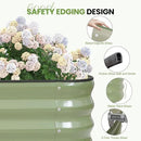 G GOOD GAIN 4-in-1 Adjustable Raised Garden Bed Kit | Galvanized Planter Boxes for Vegetables, Flowers | 12" Tall, Multiple Sizes (5x3x1ft, 4x4x1ft, 6x2x1ft, 7x1x1ft) | Outdoor Metal Raised Bed, Green by GreenHaven Gardens
