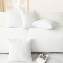CaliTime Throw Pillow Covers Decorative 18 X 18 Inches Pack of 4 Cozy Chenille Cushion Cases for Couch Sofa Bed Living Room Home True White by CozyNest Decor